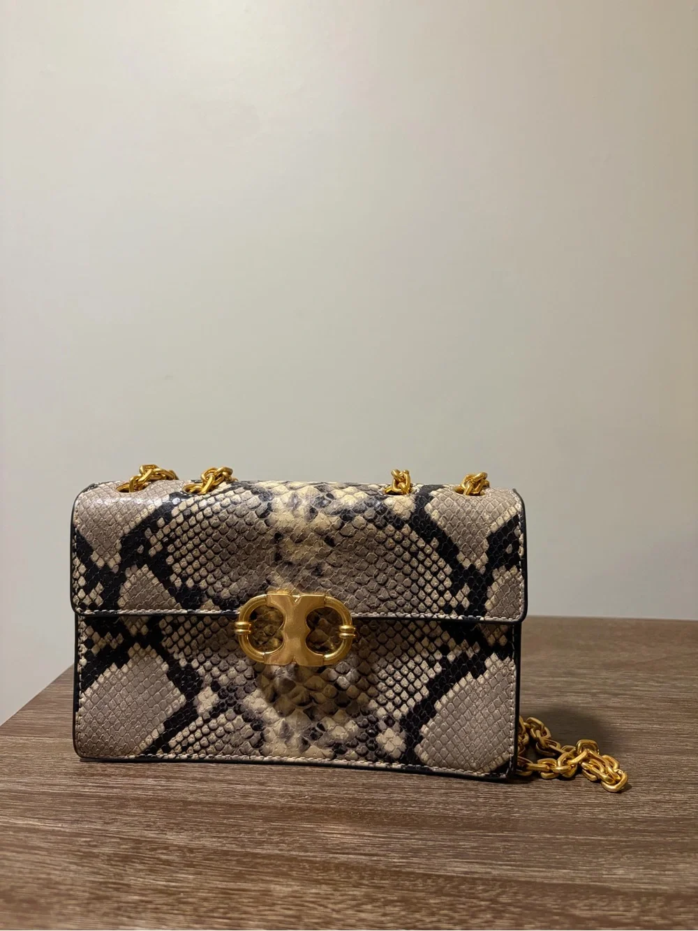 Tory Burch Gemini Link Snake Skin bag